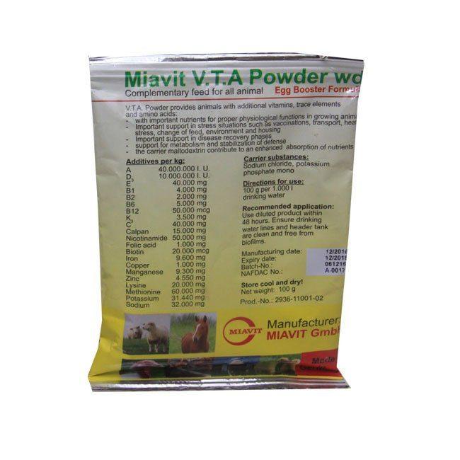 Miavit Powder - Oral Multivitamin Additive - Miavit Powder 100g