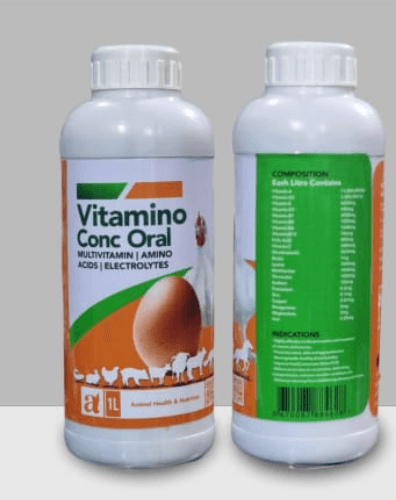 Vitamino Conc Oral – The Ultimate Vitamin Supplement for Livestock and Poultry | 1L (12 Units per Carton)