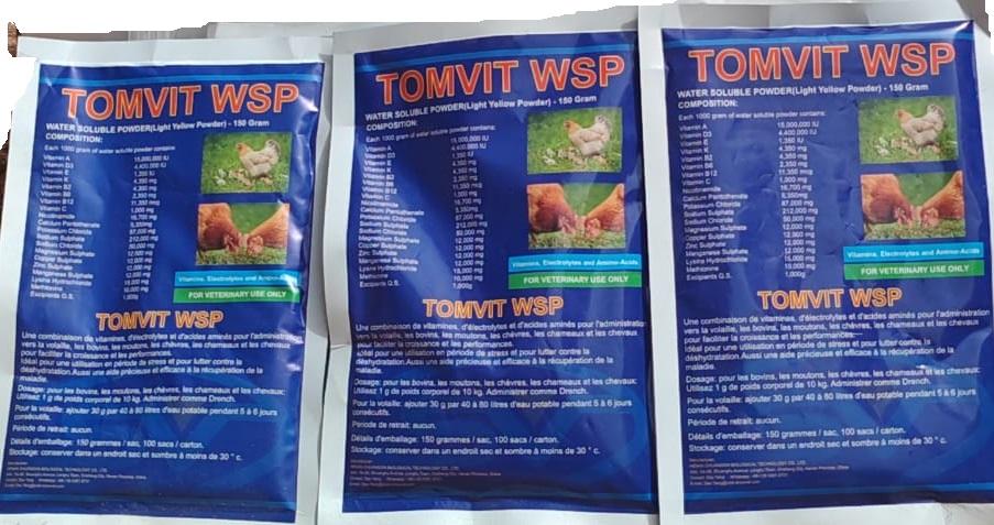 TOMVIT WSP – Premium Water-Soluble Vitamins, Electrolytes, and Amino Acids for Livestock and Poultry