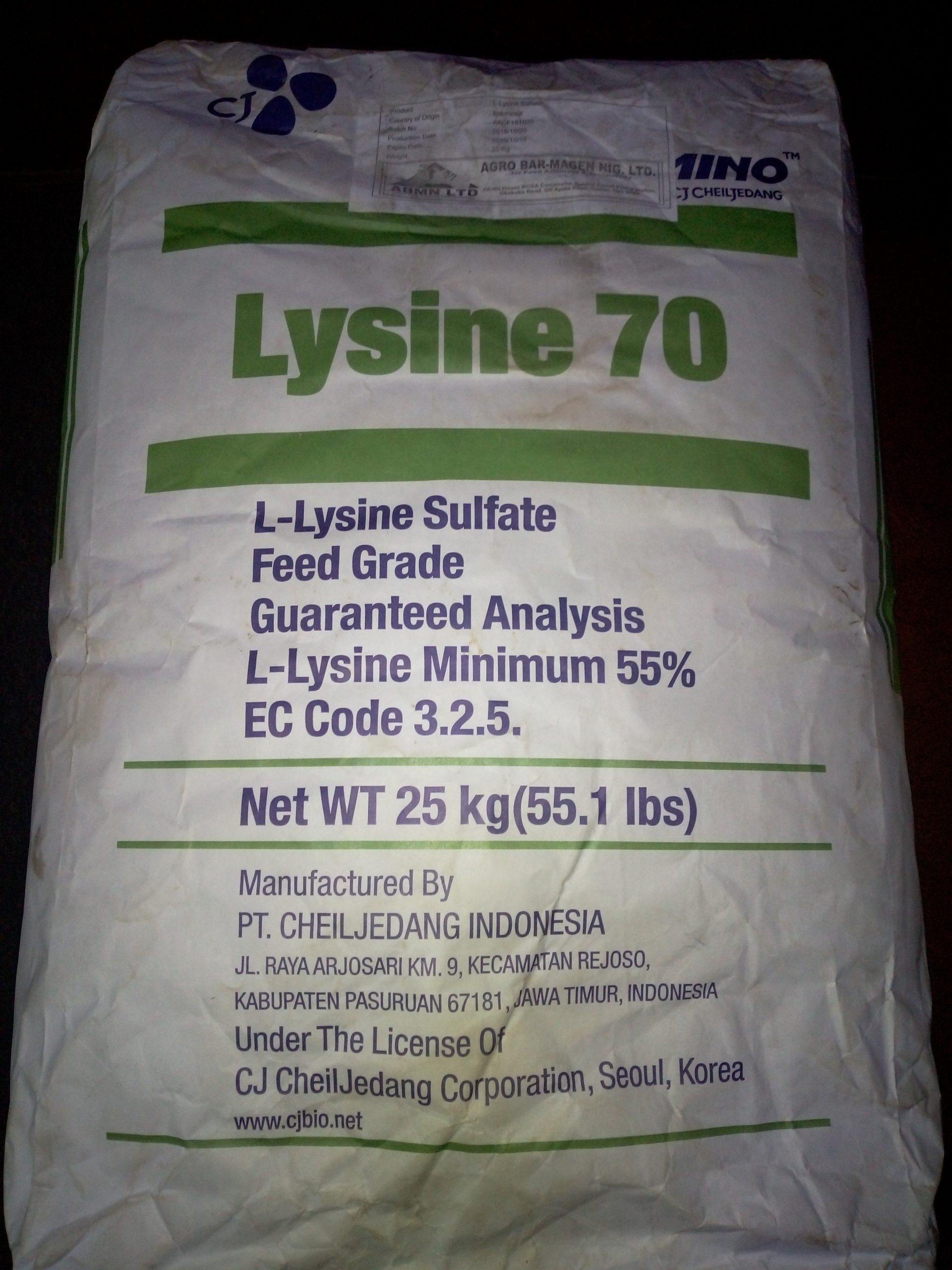 L-Lysine Sulphate - Feed Additive (25kg)