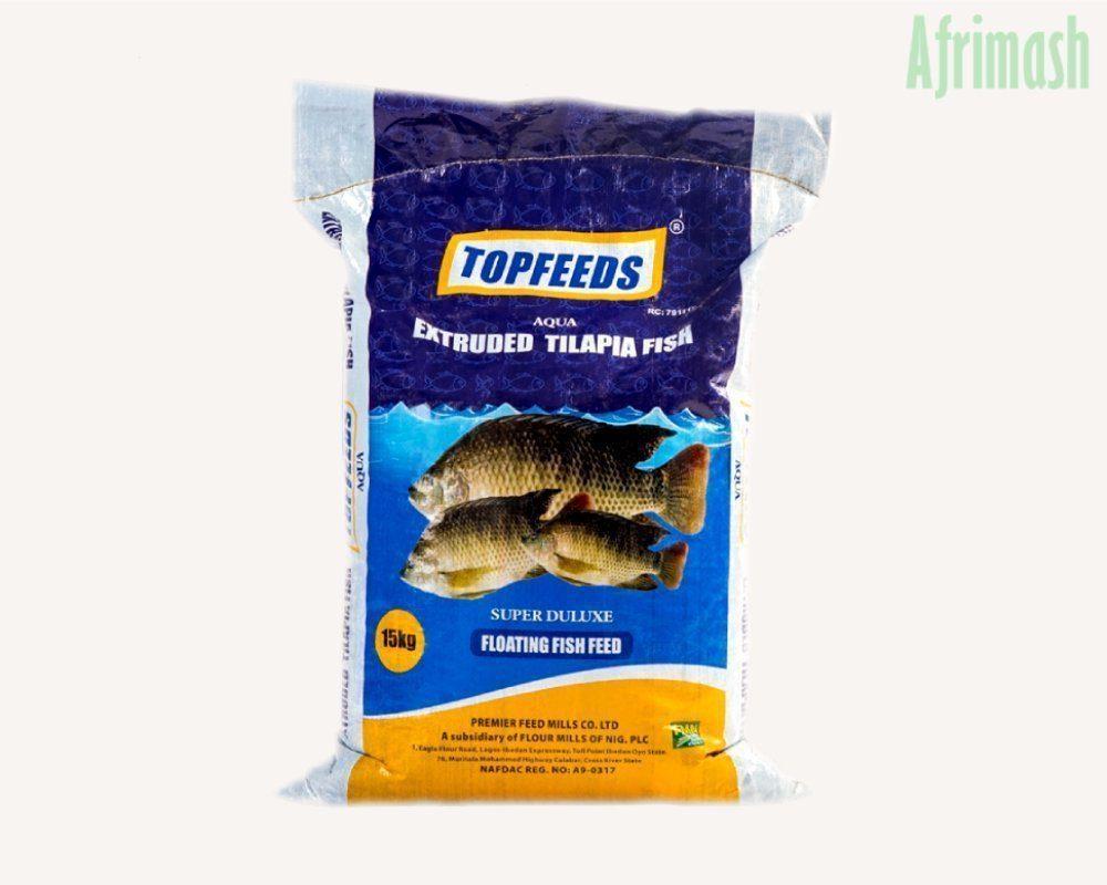 TopFeed Omega Fish Feed (Floating Feed Pellets for Tilapia | 4.5mm | 6mm | 9mm) - 15kg