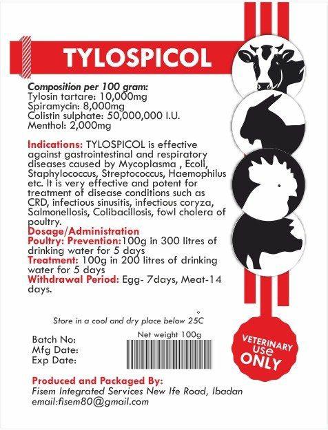 Tylospicol Antibiotics | 100g