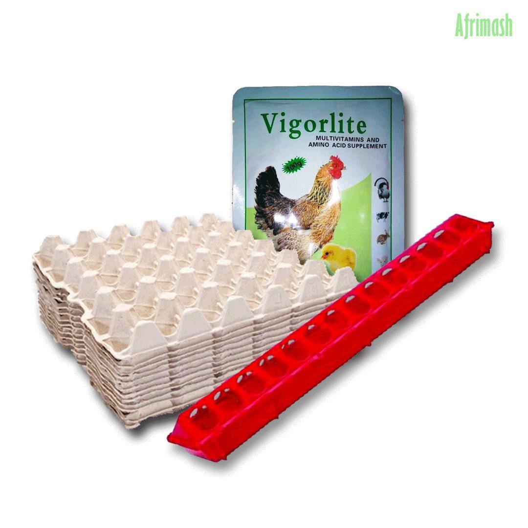 Fliptop Feeders + Brown Paper Egg Crates (Combo)